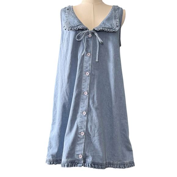 American Eagle Outfitters Dresses & Skirts - 100. NEW Without tag American Eagle Button Front Denim Style Blue Dress SZ:M